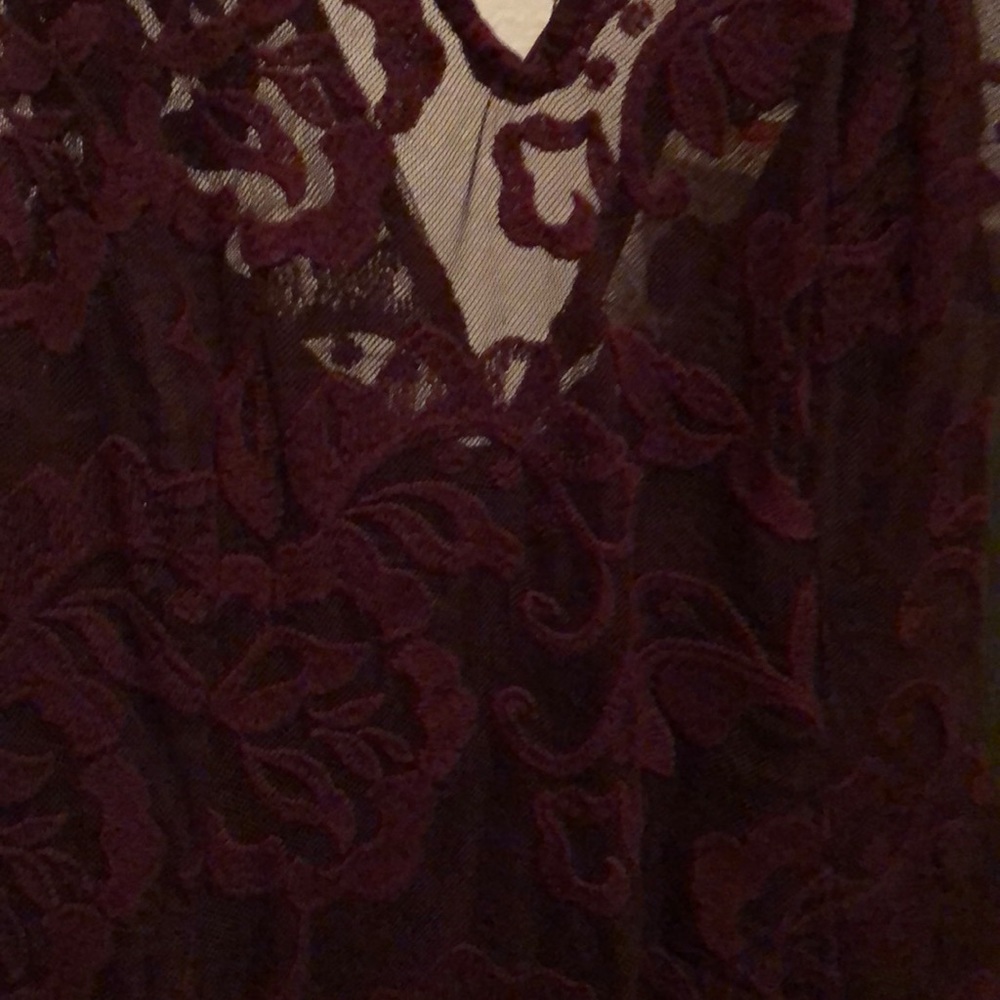 Maroon lace tank